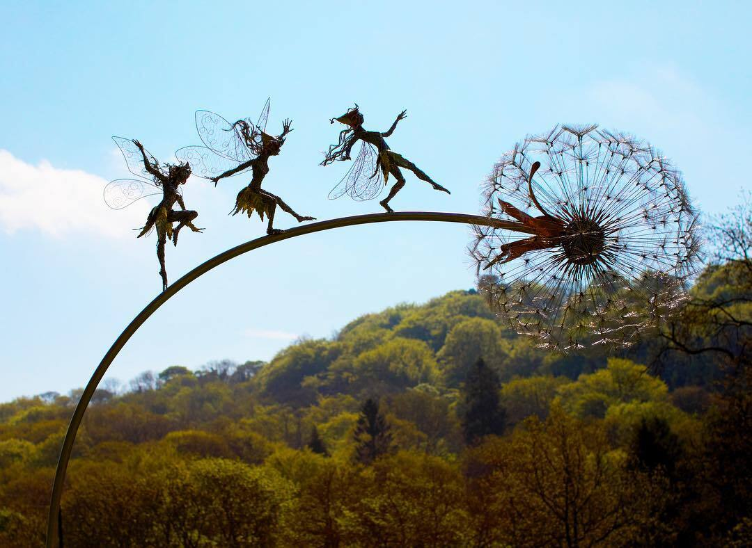 Enchanting Garden Fairies | Metal Dandelion Decorations with Magical Design | Whimsical Touch for Outdoor Spaces 7