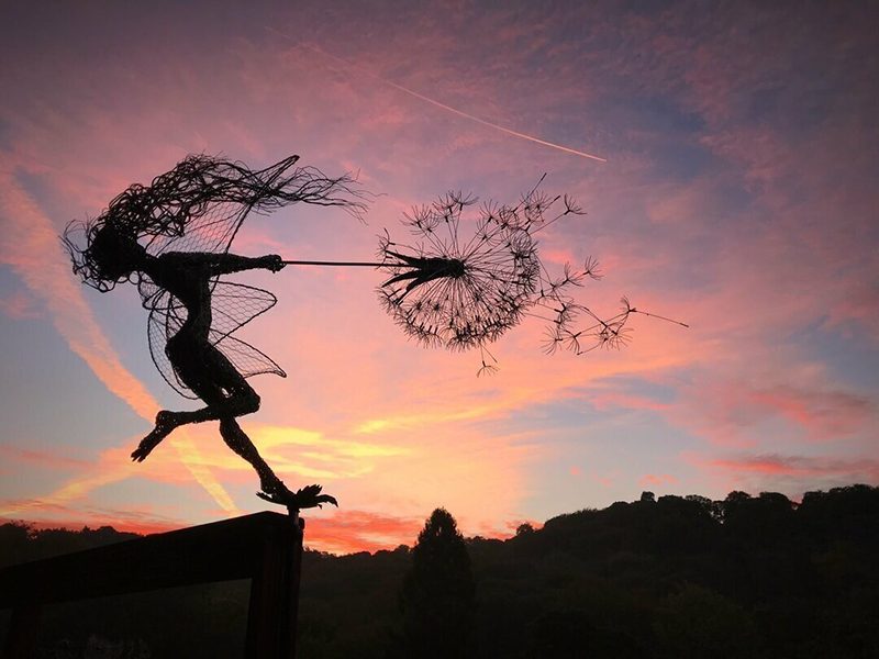 Enchanting Garden Fairies | Metal Dandelion Decorations with Magical Design | Whimsical Touch for Outdoor Spaces 8