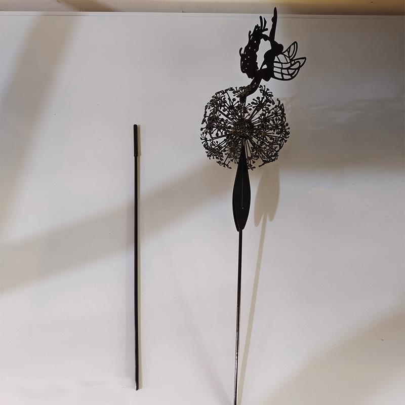 Enchanting Garden Sculpture | Fairy and Dandelion Dance Decoration with Durable Metal Design | Magical Outdoor Art for Your Landscape 4