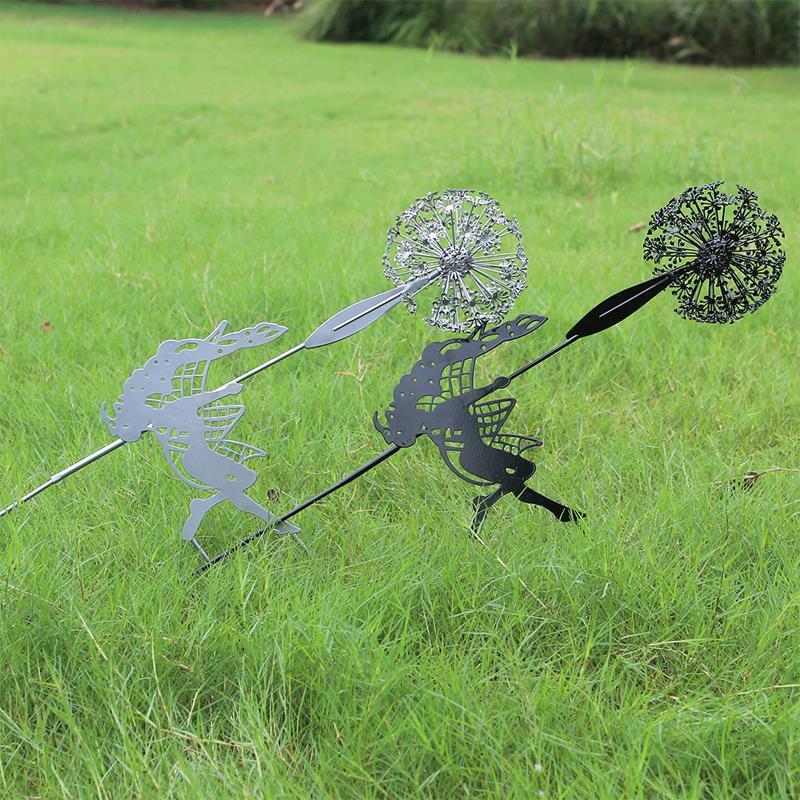 Enchanting Garden Sculpture | Fairy and Dandelion Dance Decoration with Durable Metal Design | Magical Outdoor Art for Your Landscape 7