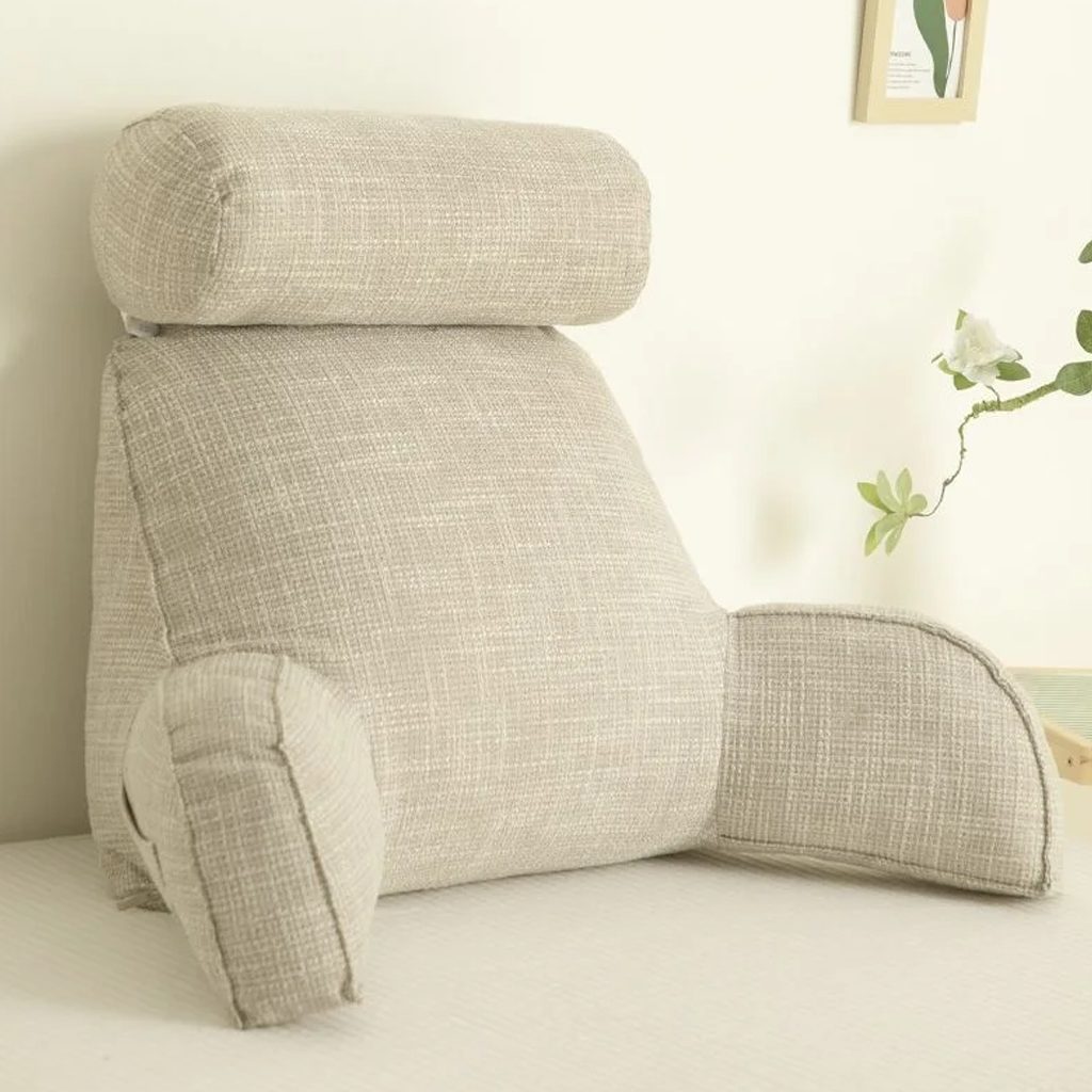 Ergonomic Back Support Pillow with Adjustable Headrest & Armrests | Ultimate Lumbar Support for All-Day Comfort 0