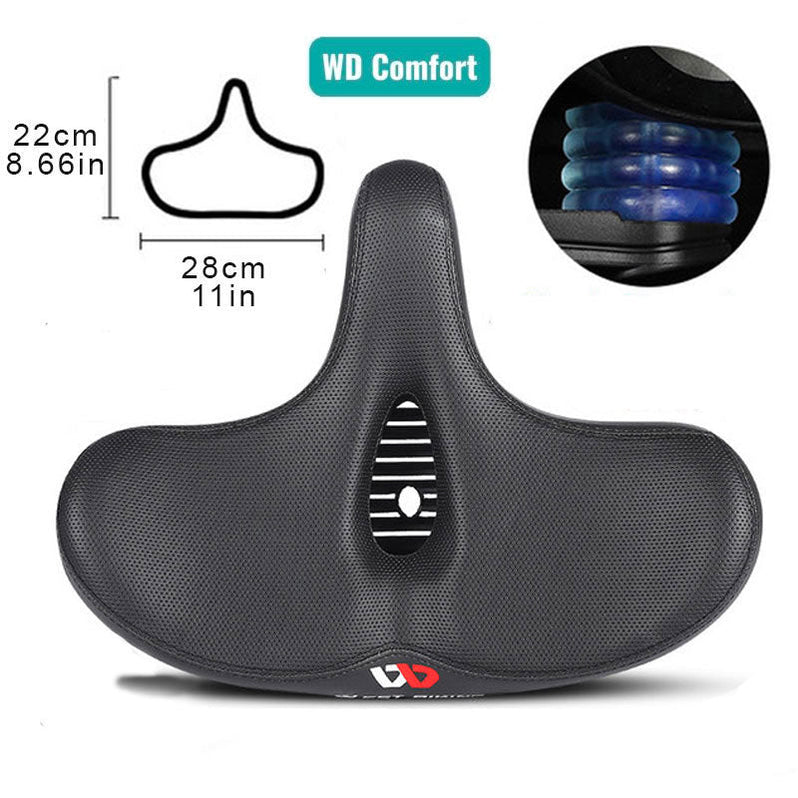 Ergonomic Bicycle Seat | Extra Wide Padded Design with Advanced Cushioning | Comfortable Bike Seat for Ultimate Riding Comfort 0