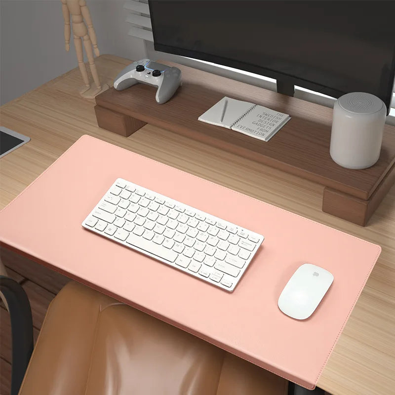 Ergonomic Leather Desk Mat with Non-Slip Surface & Wrist Support | Ideal for Office and Gaming 0