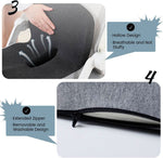 Ergonomic Seat Cushion with Lumbar Support for Enhanced Comfort | Ideal for Office, Travel, and Driving 5