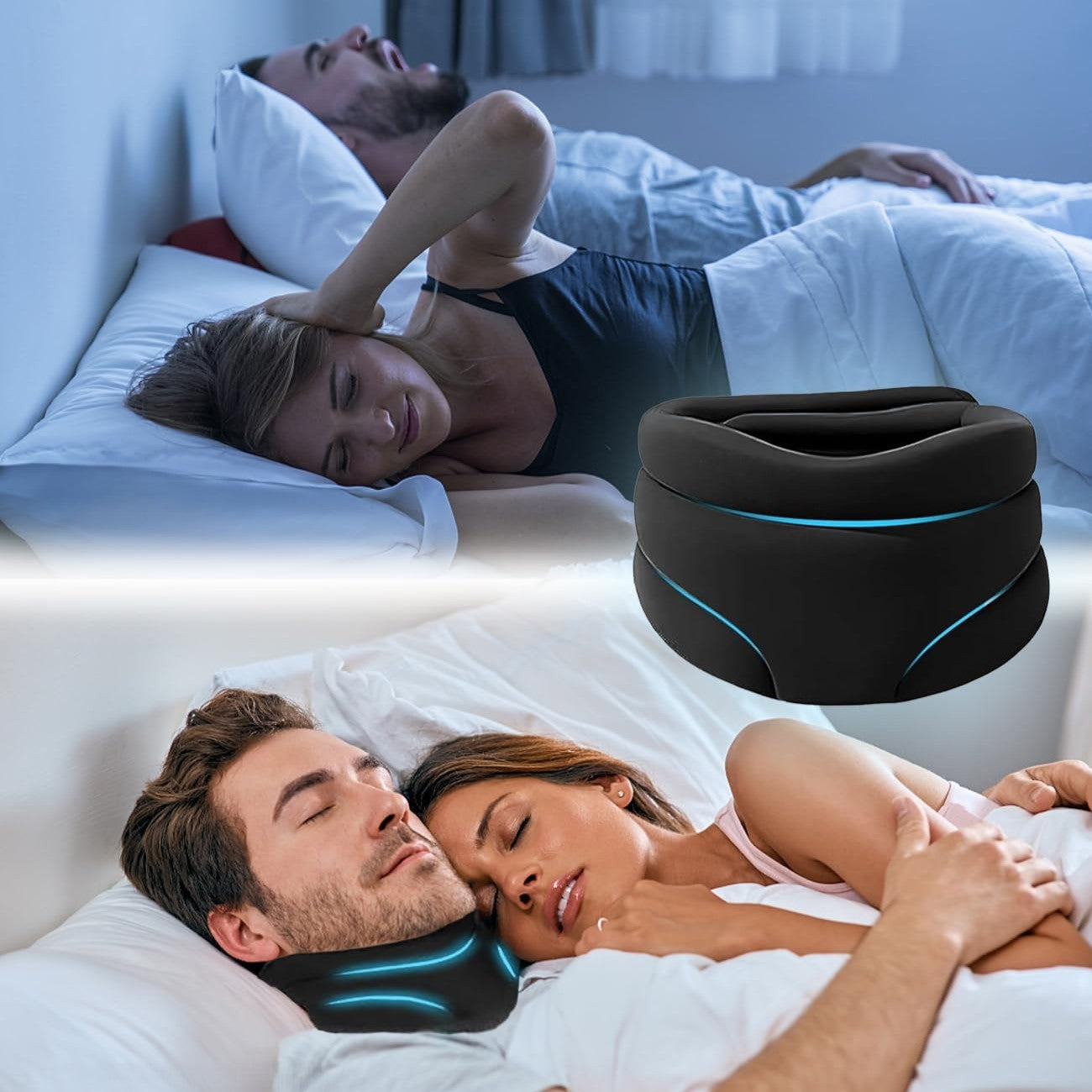 Ergonomic Sleep Enhancer Pillow | Contoured Design for Snore-Free Nights | Optimal Support for Back and Side Sleepers 0