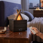 Essential Oil Diffuser with Flame Effect, Aroma Diffuser and Humidifier with Remote, Bedroom Humidifier with Timer