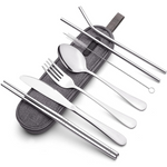 Essential Travel Cutlery Set | Portable Stainless Steel Utensils with Waterproof Case | Convenient Dining for On-the-Go Eating 1