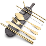 Essential Travel Cutlery Set | Portable Stainless Steel Utensils with Waterproof Case | Convenient Dining for On-the-Go Eating 7