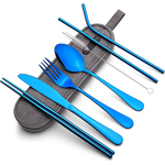 Essential Travel Cutlery Set | Portable Stainless Steel Utensils with Waterproof Case | Convenient Dining for On-the-Go Eating 8