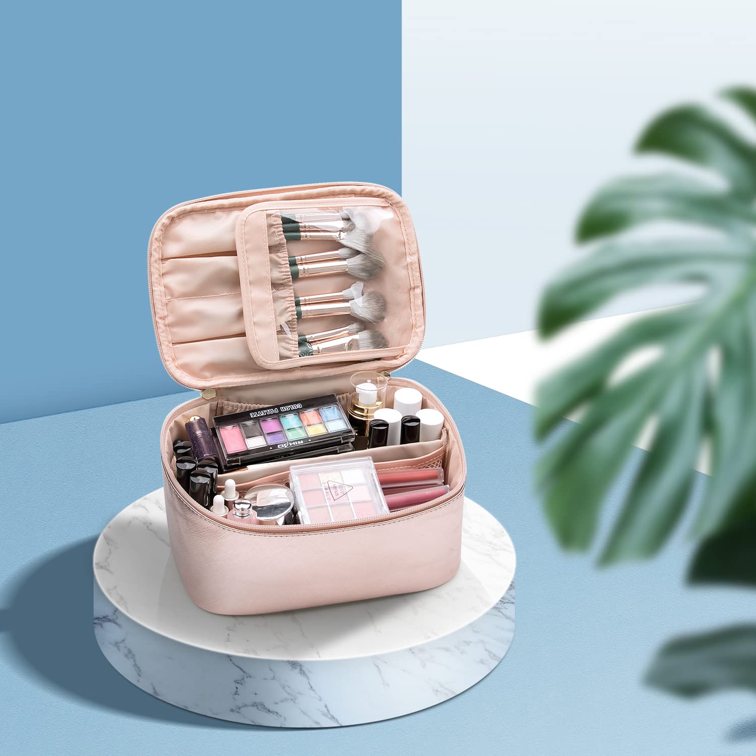 Essential Travel Makeup Organizer with Adjustable Dividers | Spacious Design for On-the-Go Beauty 8