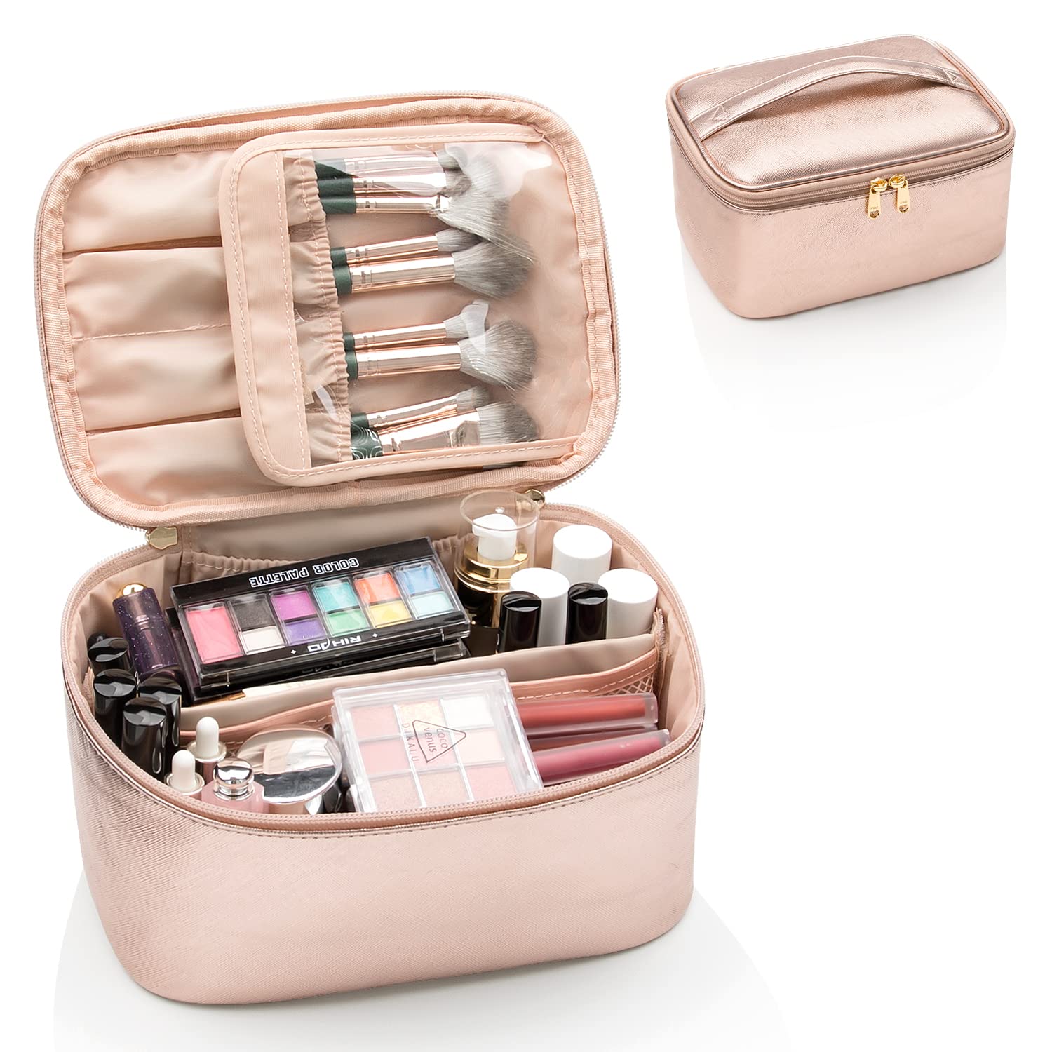 Essential Travel Makeup Organizer with Adjustable Dividers | Spacious Design for On-the-Go Beauty 9