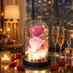 Eternal Rose Bear | Glass Dome Lamp with Soft LED Lighting | Elegant Decor for Romantic Occasions 7