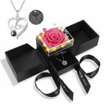 Eternal Rose Gift Box with LED Light & Love Necklace | Lasting Romance for Special Occasions 6