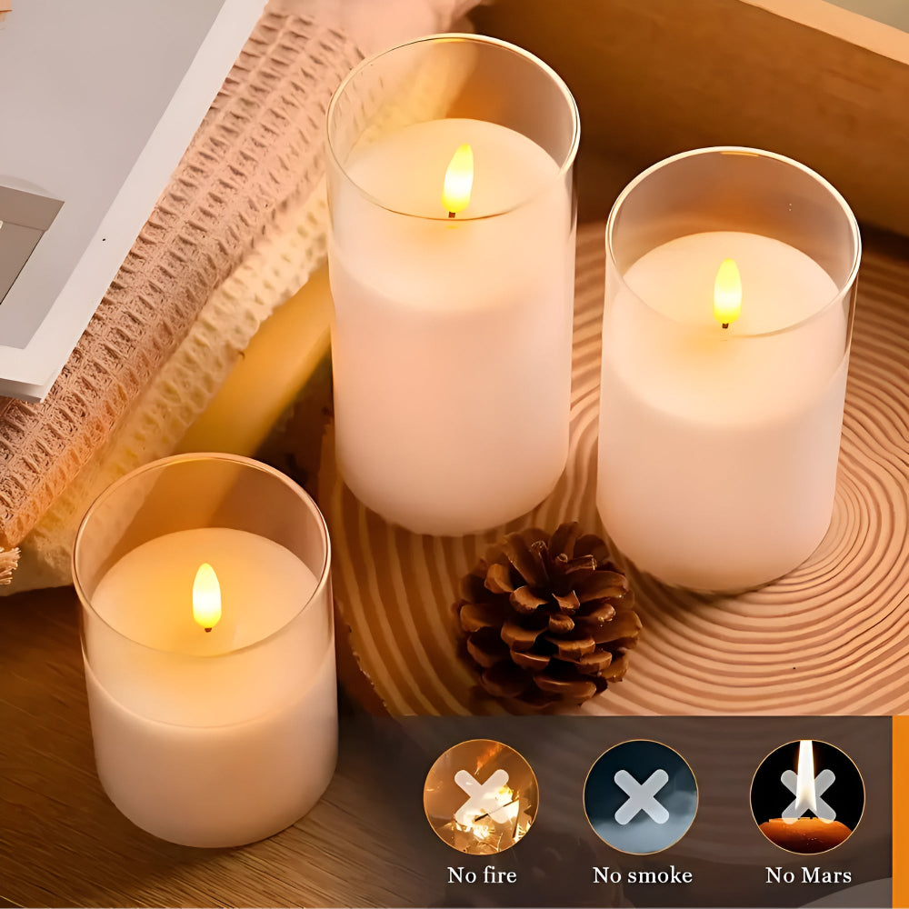 Ethereal 3D Flameless Candle Set with Remote Control | Safe and Elegant Lighting for Any Occasion 7