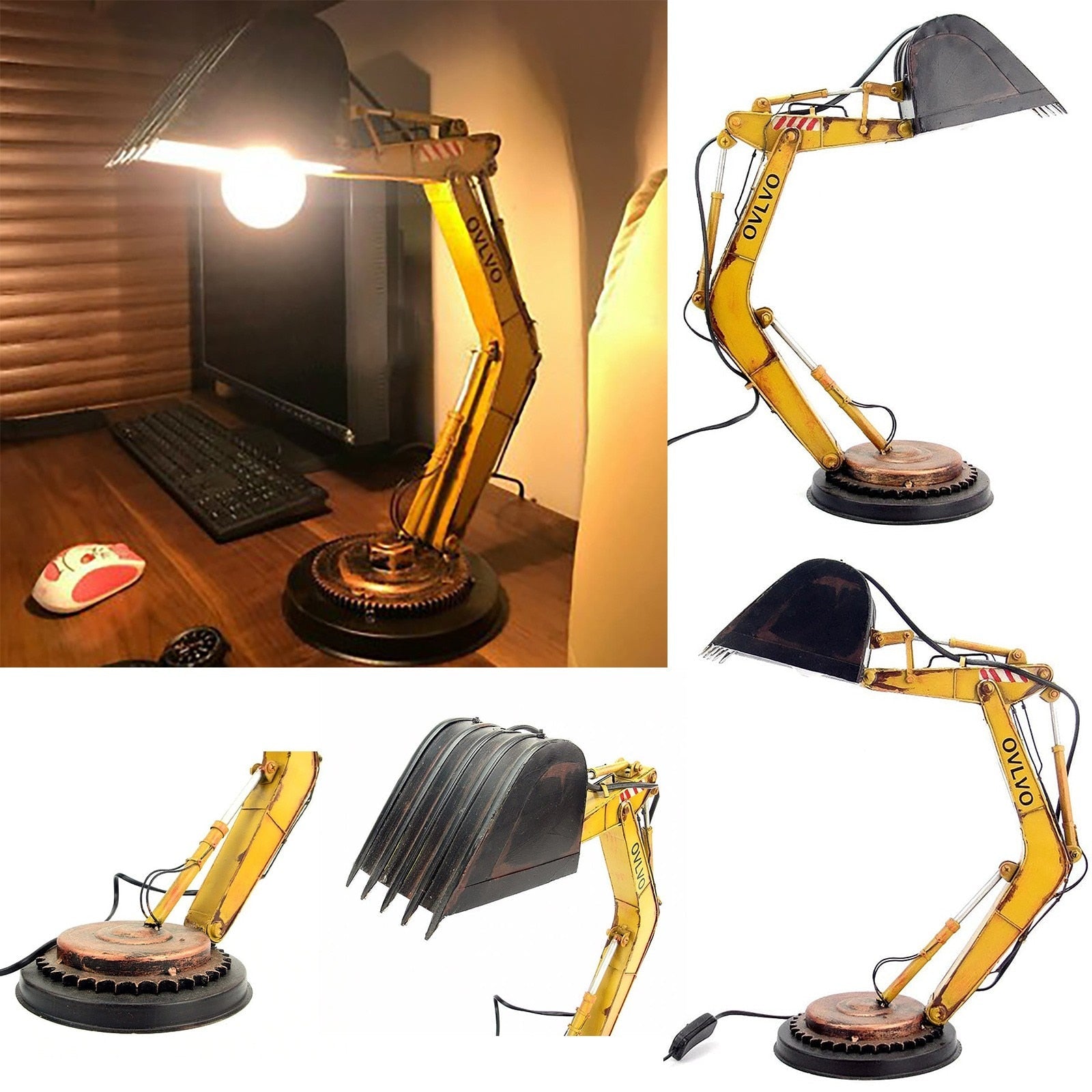 Excavora | Playful Excavator Table Light with LED Illumination | Whimsical Design for Kids and Adults 4