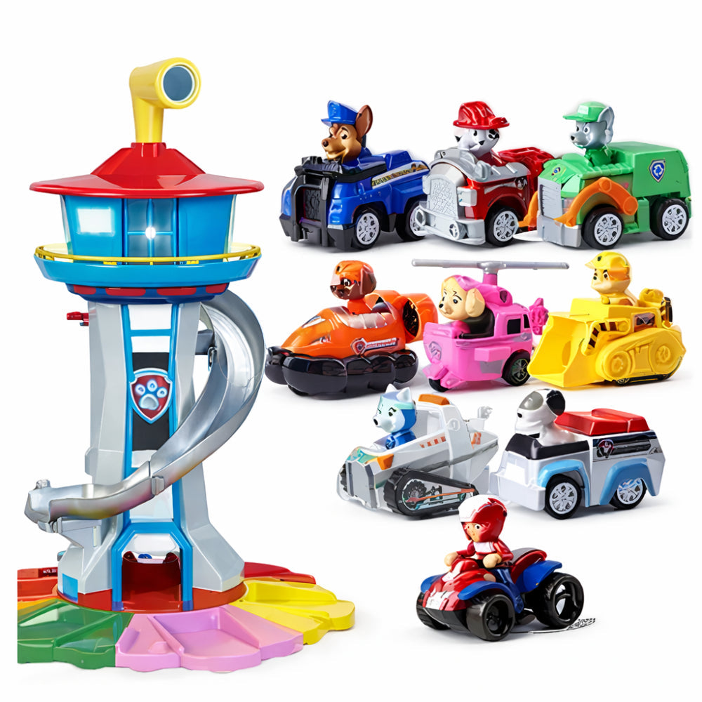 Exciting Kids Toy Car Playset | Slide Tower Racing Track with Tool-Free Setup | Imaginative Fun for Ages 4+ 5