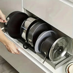 Expandable Pot and Pans Organizer Rack with Adjustable Design | Space-Saving Solution for Cookware 1