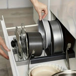 Expandable Pot and Pans Organizer Rack with Adjustable Design | Space-Saving Solution for Cookware 2