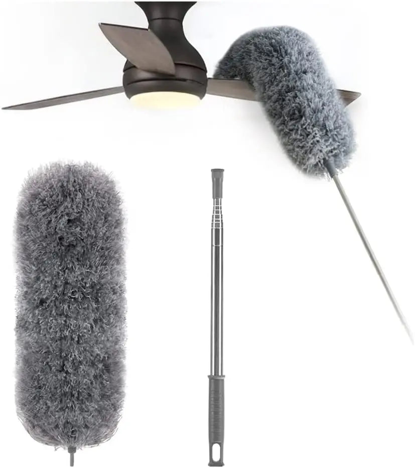 Extendable Microfiber Duster with Flexible Head for High Ceilings | Telescopic Cleaning Tool for Effortless Dusting 6