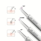 Blackhead Remover Tool 3 Piece, Stainless Steel Tweezers Angled Straight Curved, Comedone Extractor Pimple Popping Tool