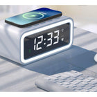 Alarm Clock with Qi Wireless Charger, Digital Alarm Clock for Bedroom, LED Digital Clock, Wireless Charging Pad