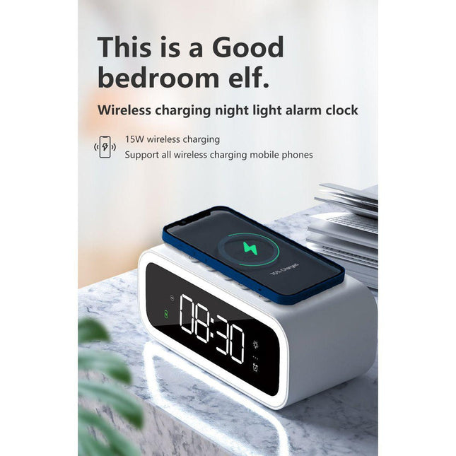 Alarm Clock with Qi Wireless Charger
