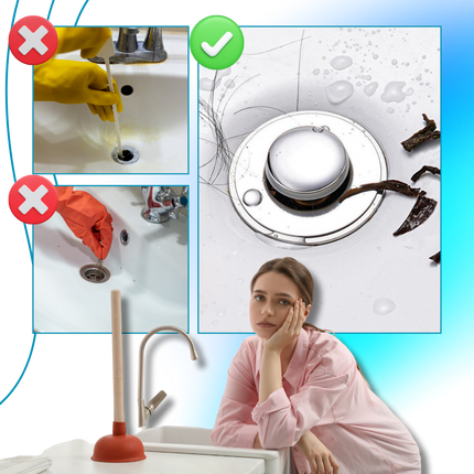 Sink Stopper Pop Up Drain Plug, Sink Strainer to Block Odors