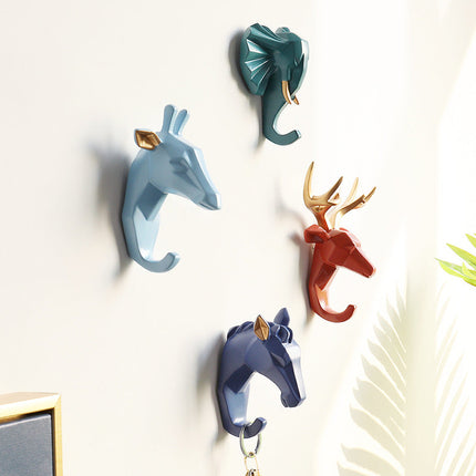 Animal Head Wall Hooks, Decorative Coat Hooks for Coats and Scarves – image 4