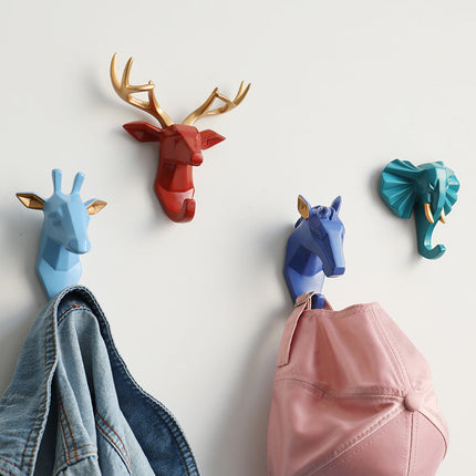 Animal Head Wall Hooks, Decorative Coat Hooks for Coats and Scarves – image 6