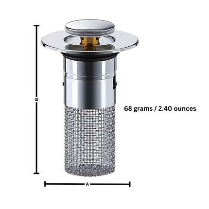Sink Strainer to Block Odors, Sink Stopper Pop Up Drain Plug – image 5