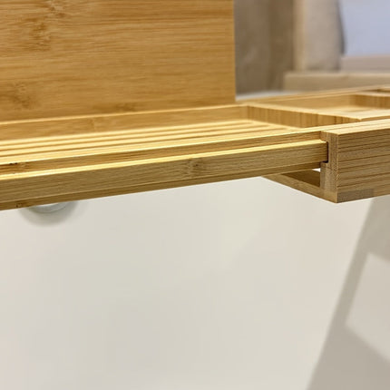 Bamboo Bathtub Tray Adjustable, Bathtub Shelf Tray and Bathtub Organizer – image 7