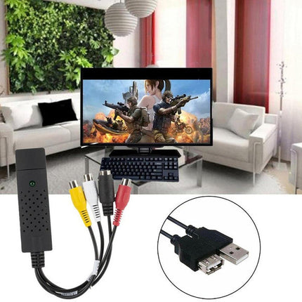 VHS to Digital File Converter, USB 2.0 Video Capture Device for VHS Tapes, DVDs, V8 and Hi-8 Home Movies with Editing Software