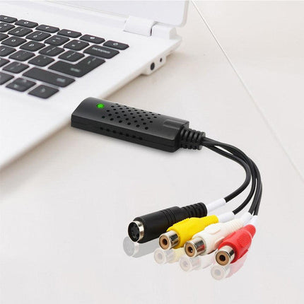 VHS to Digital File Converter, USB 2.0 Video Capture Device for VHS Tapes, DVDs, V8 and Hi-8 Home Movies with Editing Software