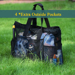 Family Beach Tote | Extra-Large Mesh Carryall with Zipper for Organized Outings 5