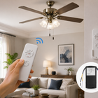 Ceiling Fan Light Remote Control, Universal Ceiling Fan Remote Control Kit, Smart Fan Controller with WiFi App Timer