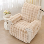 Faux Fur Recliner Cover with Non-Slip Design | Plush Protection for Comfort 3