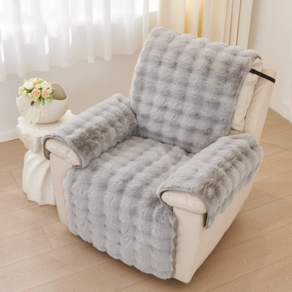 Faux Fur Recliner Cover with Non-Slip Design | Plush Protection for Comfort 4