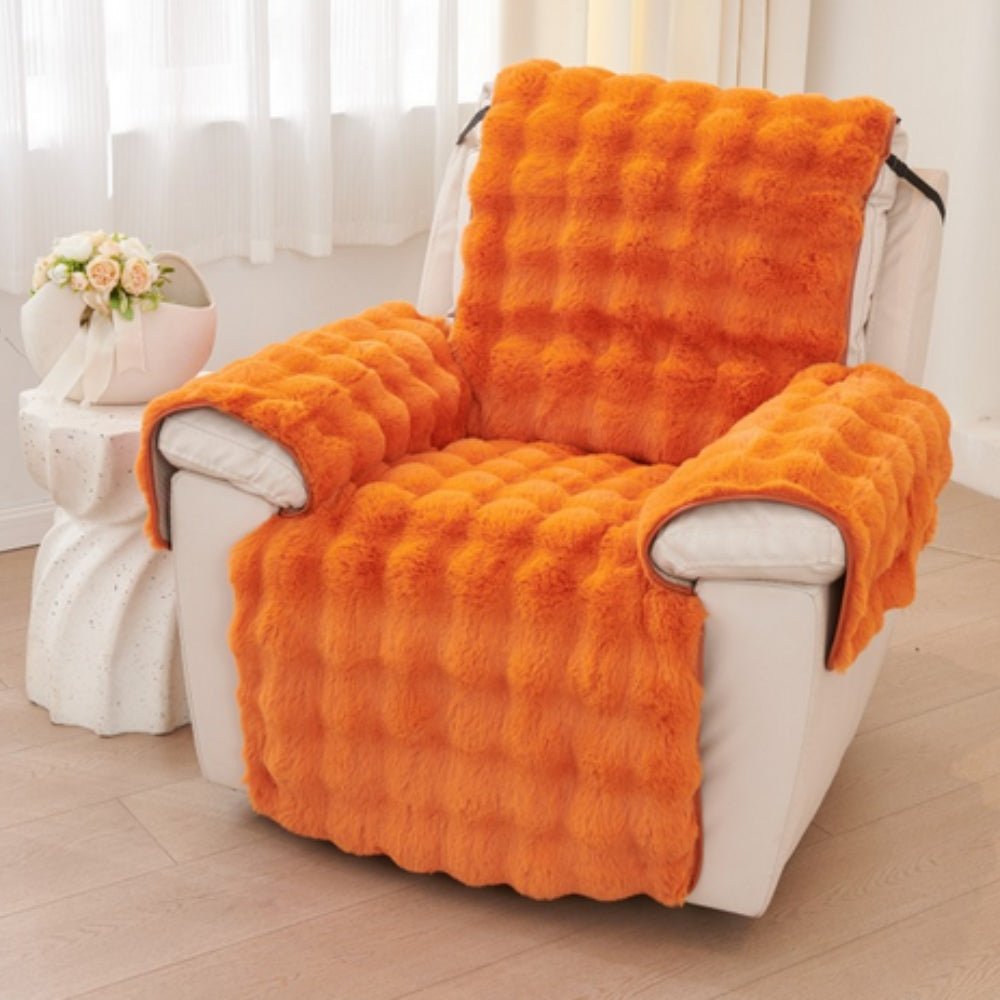 Faux Fur Recliner Cover with Non-Slip Design | Plush Protection for Comfort 6