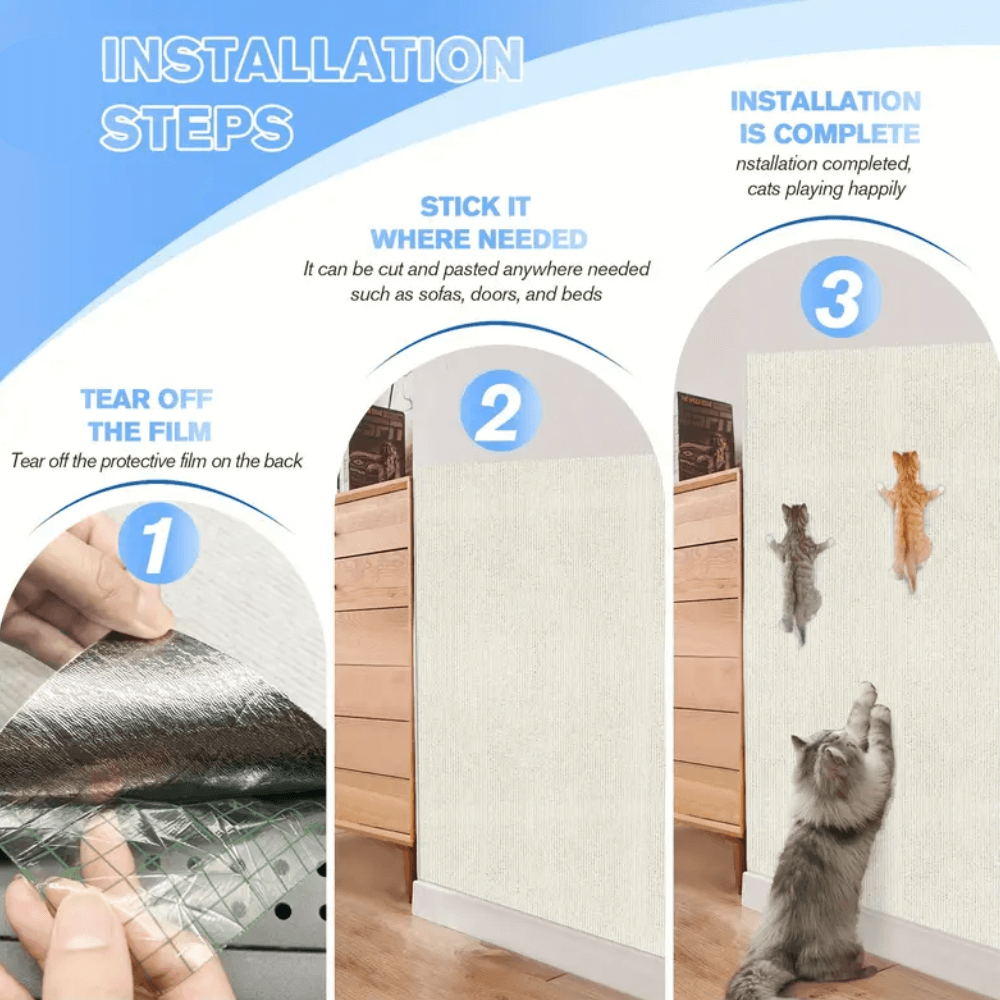 Feline Haven | Cat Scratching Pad with Durable Polyester Material | Versatile Protector for Furniture Safety 4