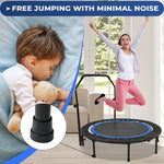 Fitness Trampoline | 48-Inch Foldable Rebounder with Adjustable Handle | Compact Design for Indoor Workouts 4