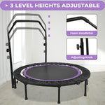 Fitness Trampoline | 48-Inch Foldable Rebounder with Adjustable Handle | Compact Design for Indoor Workouts 8
