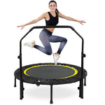 Fitness Trampoline | 48-Inch Foldable Rebounder with Adjustable Handle | Compact Design for Indoor Workouts 9