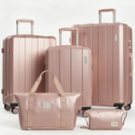 Five-Piece Luggage Set with Expandable Sections | Durable Hard-Shell Suitcases for Effortless Travel 8