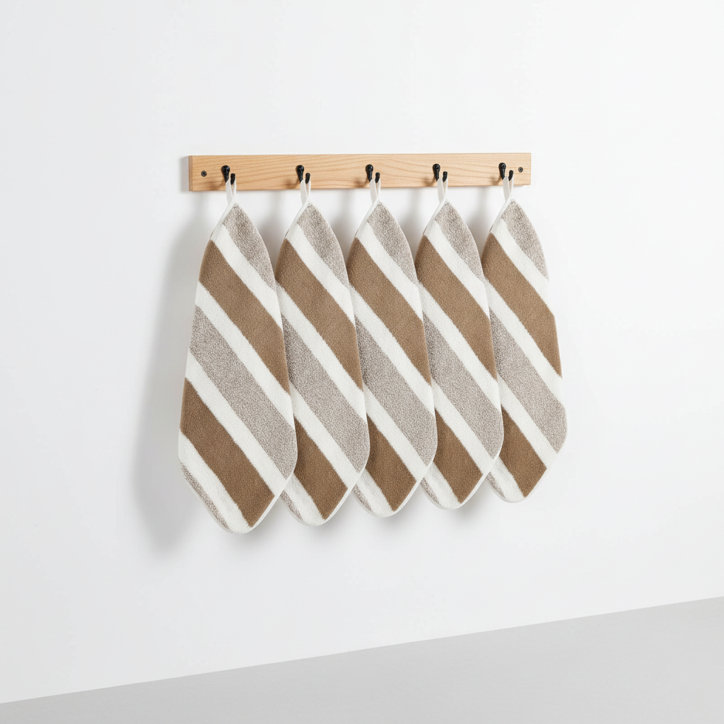 FleeceTowel | Soft Coral Fleece Towels with Quick Absorption | Modern Striped Design for Comfort 7