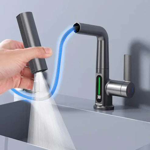 Flexible Kitchen Faucet with LED Temperature Display | 360° Swivel for Effortless Cleaning 7