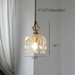 FloraCrystal | Elegant Vintage Floral Pendant Light Fixture 5