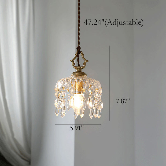 FloraCrystal | Elegant Vintage Floral Pendant Light Fixture 5