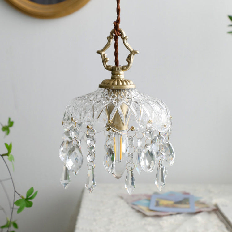 FloraCrystal | Elegant Vintage Floral Pendant Light Fixture 8