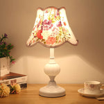 FloraLuxe | Elegant Vintage Glass Fabric Table Lamp for Modern Spaces 12