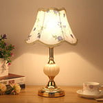 FloraLuxe | Elegant Vintage Glass Fabric Table Lamp for Modern Spaces 18